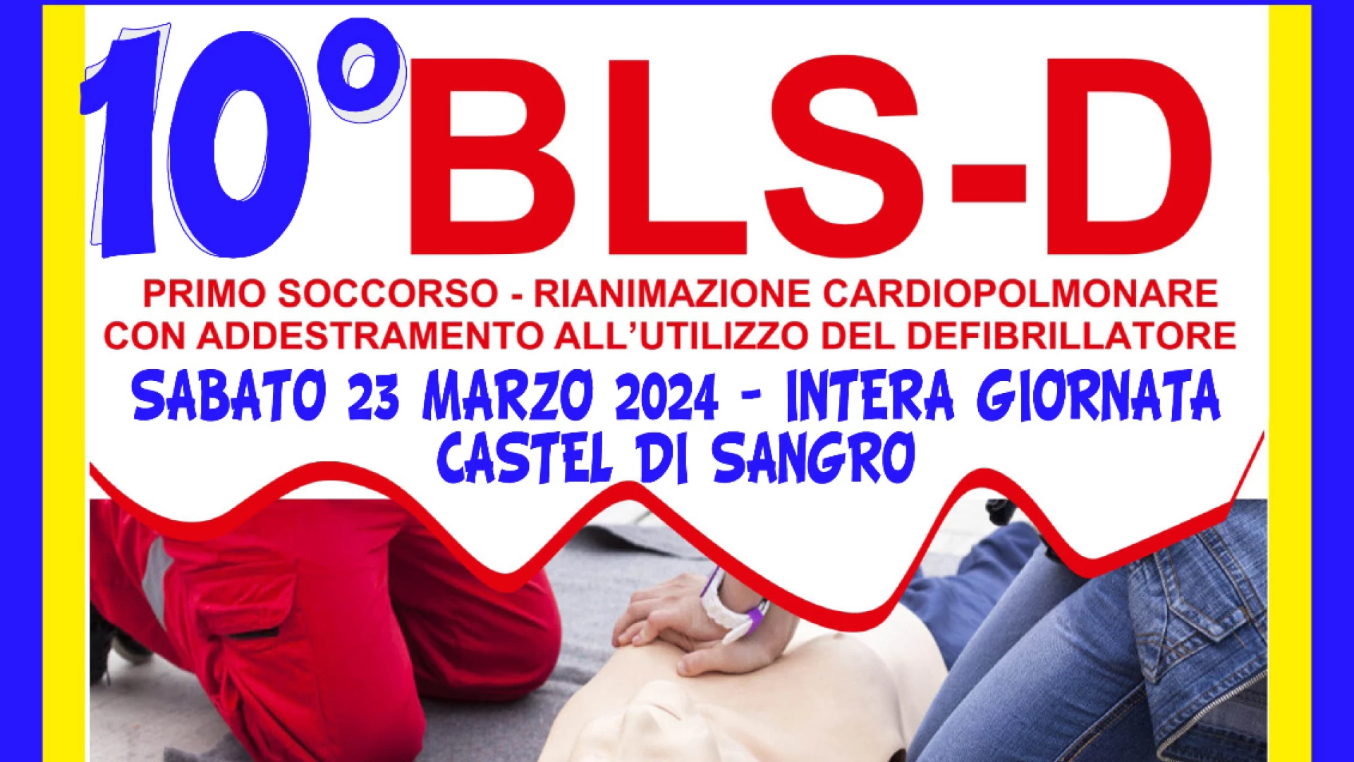 Castel Di Sangro: sabato 23 marzo l’edizione numero 10 del corso BLS-D promosso dal locale Distaccamento Pivec e da Blu Life Support.